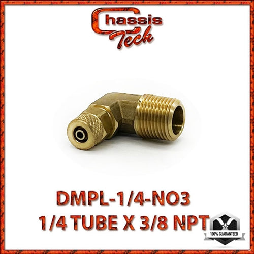 Elbow Male NPT NEVERLEAK FITTING 1/4 tube x 3/8 Male NPT