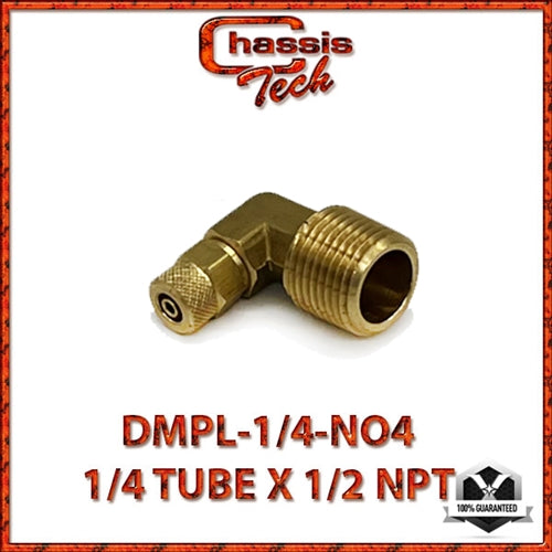 Elbow Male NPT NEVERLEAK FITTING 1/4 tube x 1/2 Male NPT