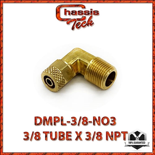 Elbow Male NPT NEVERLEAK FITTING 3/8 tube x 3/8 Male NPT