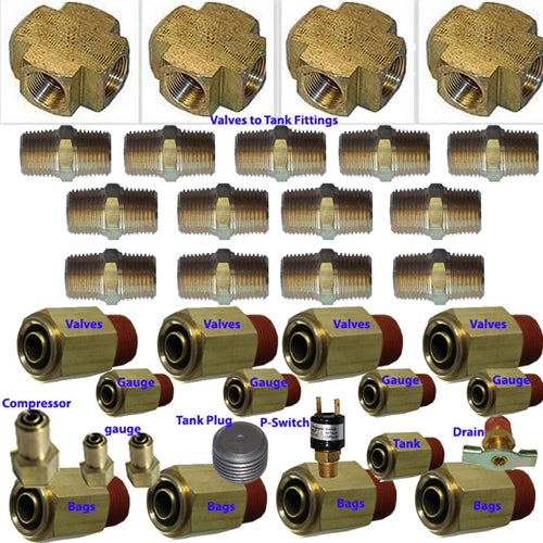 Complete Fitting Kit if you have 1/2" Brass Valves