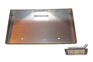 License Plate Steel Insert with light
