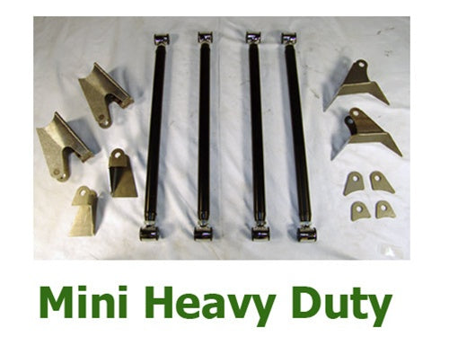 Mini Truck HDuty Triangulated 4 Link Rear Suspension no C-Notch