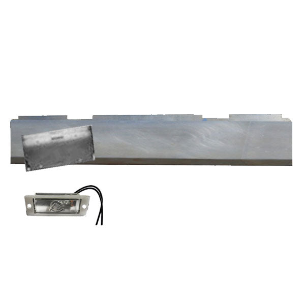 1986  TO 1993 Mazda Pickup Rear Steel Rollpan FABRICATED with License Angled Left