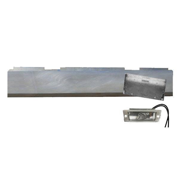 1986  TO 1993 Mazda Pickup Rear Steel Rollpan FABRICATED with License Angled Right