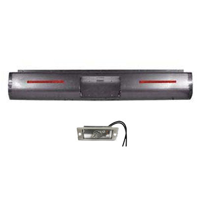 1988 to 1998 Chevrolet GMC C1500/2500/3500 Rear Steel Rollpan With License 2 LEDs
