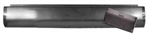 1994 to 2001 Dodge Ram 1500/2500/3500  Rear Steel Rollpan Smoothy with License Angled Right