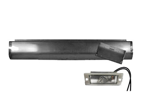 1988 to 1998 Chevrolet GMC C1500/2500/3500 Rear Steel Rollpan  with License Angled Right