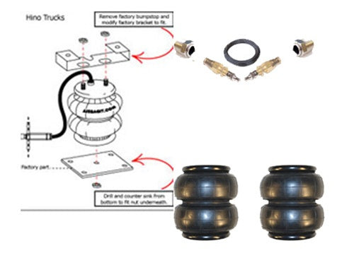 2003-2005 Toyota Hino Rear Air Helper Towing Assist Kit