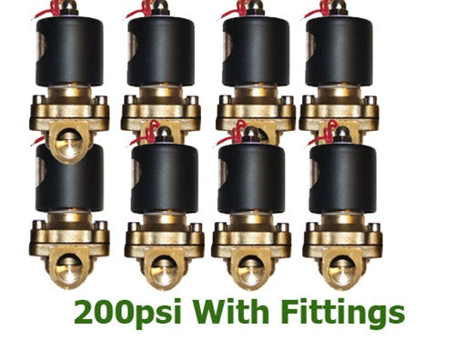Upgrade from 3/8" To 1/2" Brass  Valves & Steel Fittings & hoses . 1/2" valves moves air faster