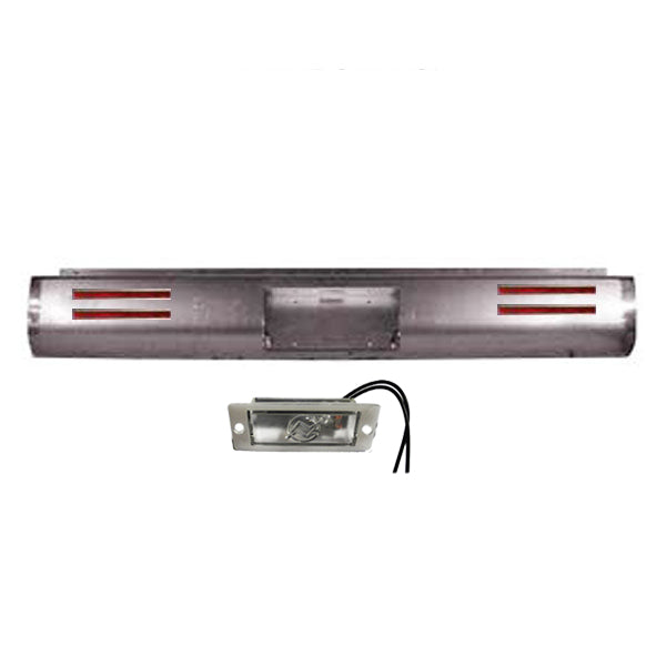 2005 to 2011  Dodge Dakota Fabricated  Rear Steel Rollpan with License AND 4 LEDs
